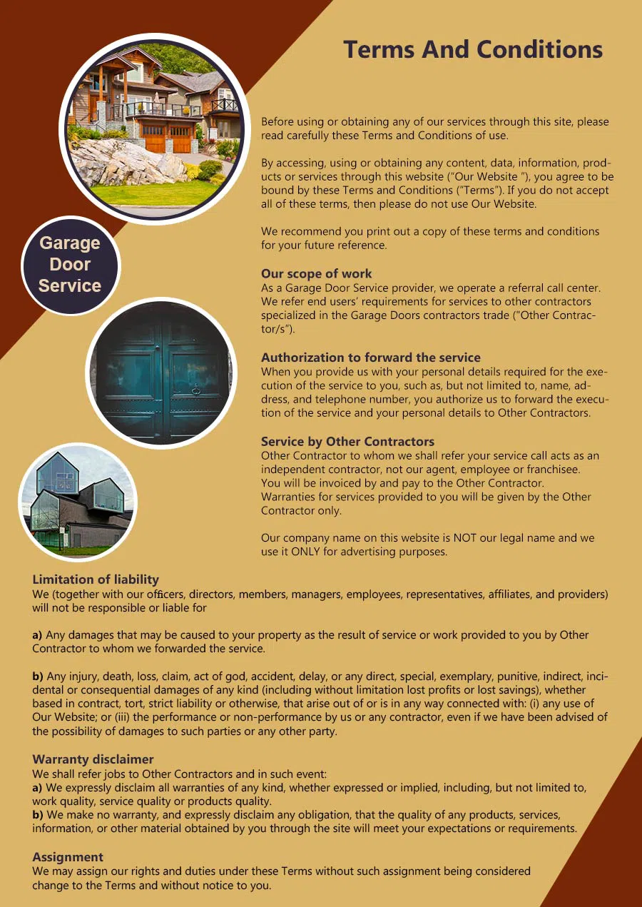 5 Star Garage Doors Ayer, MA 978-228-3052 - terms6